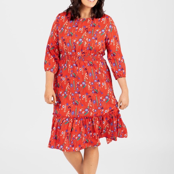 Piper and Scoot Morgan Floral Ruffle Dress - Picture 1 of 4